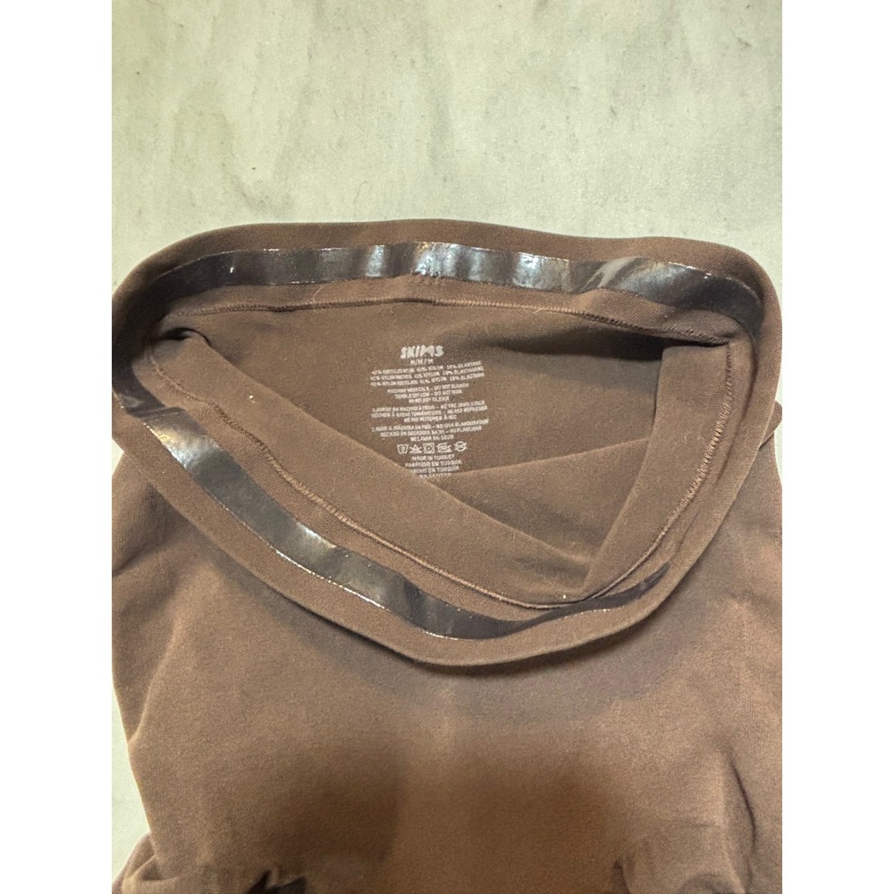 SKIMS Fits Everybody High Waist Briefs Brown Smoothing Shapewear M - Picture 3 of 4